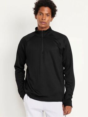 H&M Black Half-Zip Pullover Hoodie